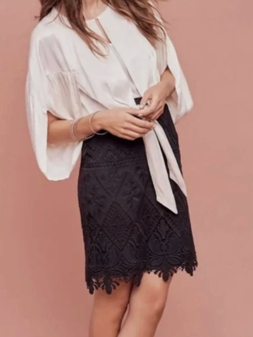 Anthropologie Moulinette Soeurs Garden Silhouettes Lace Skirt